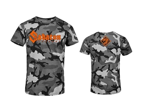Sabaton Legends Männer T-Shirt graucamo XXL 100% Baumwolle Band-Merch, Bands von Sabaton