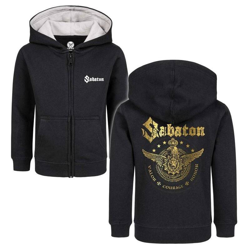 Sabaton Metal-Kids - Wings Of Glory Kinder-Kapuzenjacke schwarz in 104 von Sabaton
