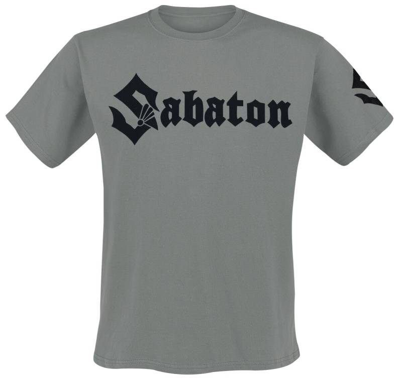 Sabaton T-Shirt - Flat Logo - S bis 4XL - für Männer - Größe L - grau  - EMP exklusives Merchandise! von Sabaton