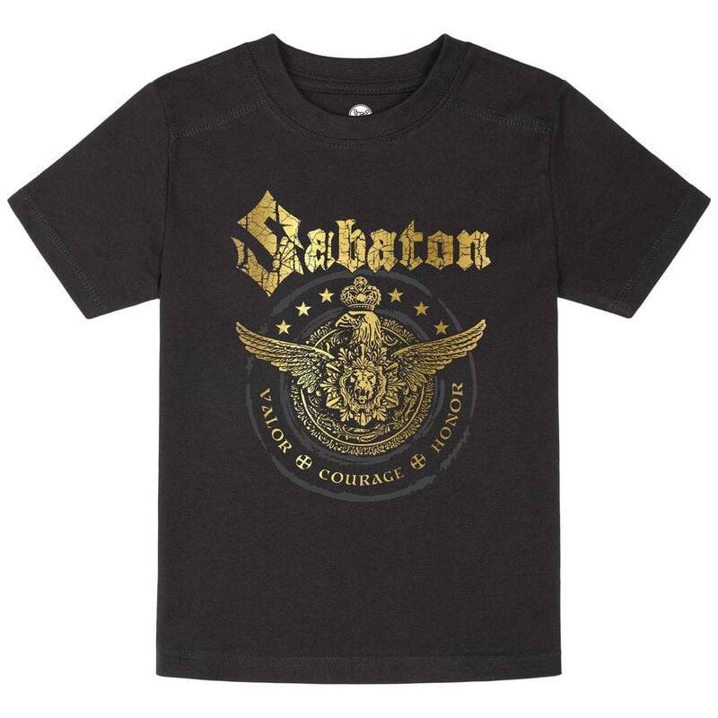 Sabaton T-Shirt - Metal Kids - Wings Of Glory - 92 bis 164 - für Mädchen & Jungen - Größe 164 - schwarz  - Lizenziertes Merchandise! von Sabaton