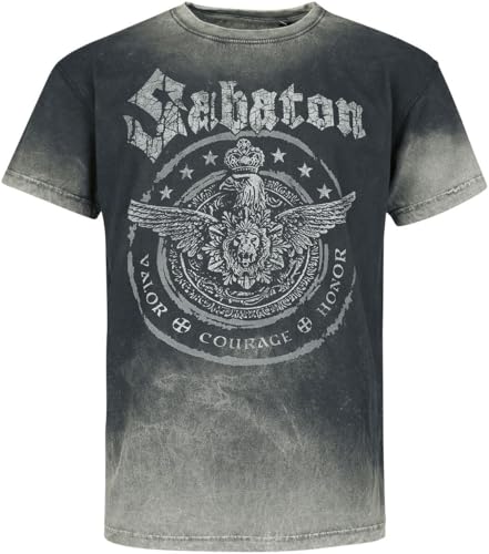 Sabaton Valor Courage Honor Männer T-Shirt Charcoal XL 100% Baumwolle Band-Merch, Bands von Sabaton