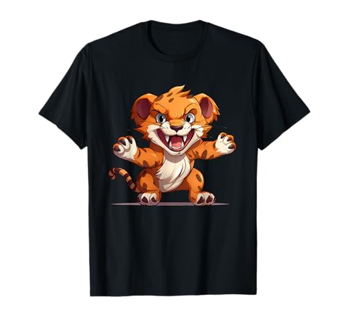 Kinder Sabertooth Tiger T-Shirt von Sabertooth Art I Smilodon I Prehistoric Tiger