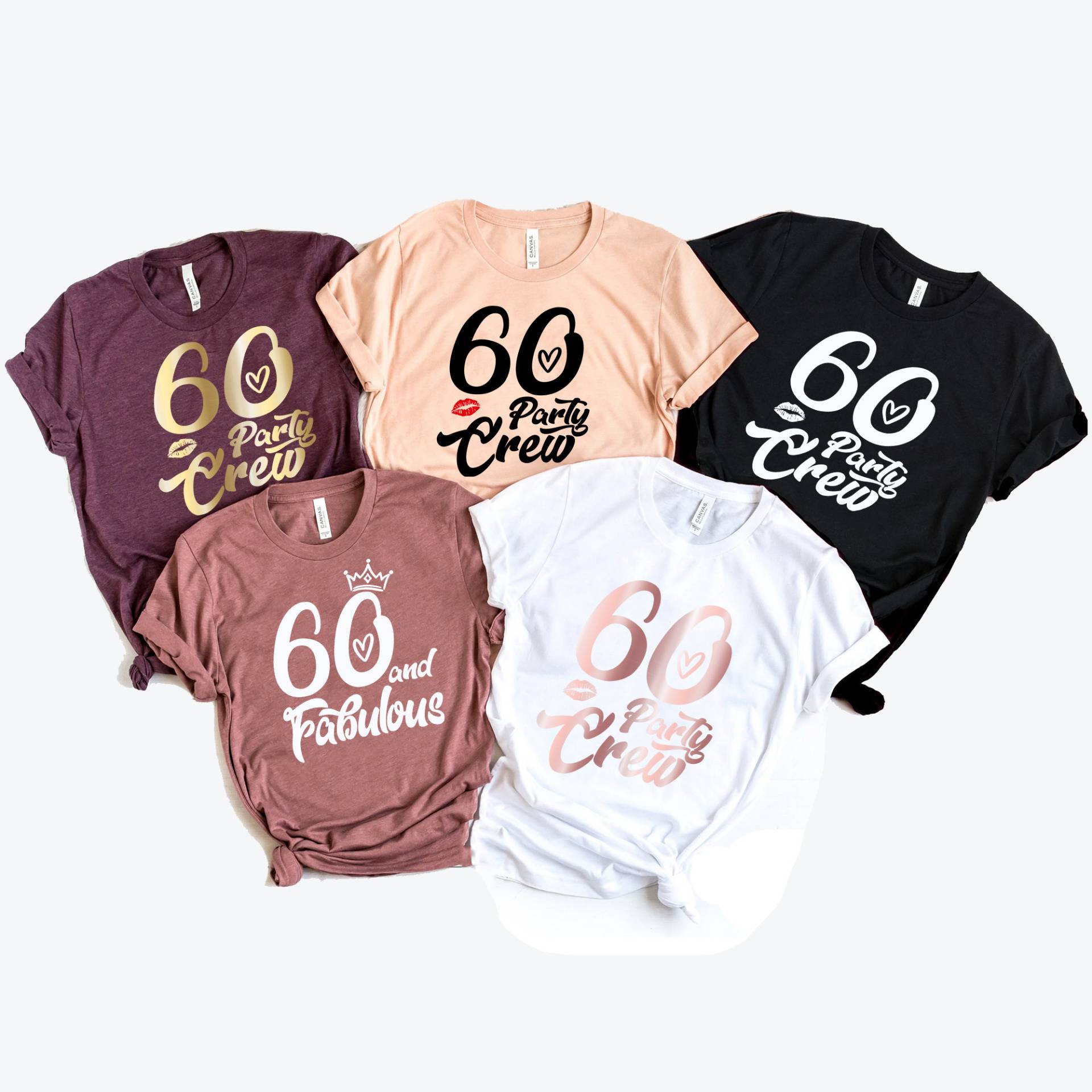 60 Und Fabelhaft Shirt, Party Crew Geburtstag 60. T-Shirt Frauen, Fabelhaft, Geschenk Shirt von Sabinepana