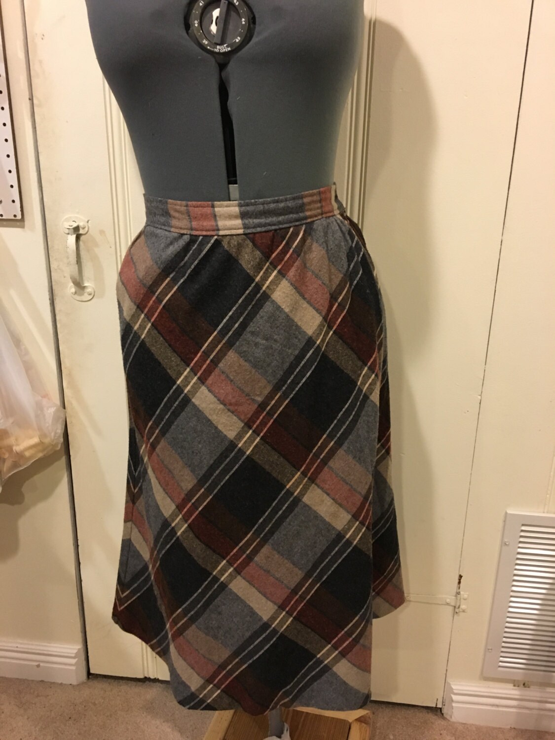 Vintage 60Er Jahre "The Limited" A-Linie Karierter Rock von SabinesSyllabub