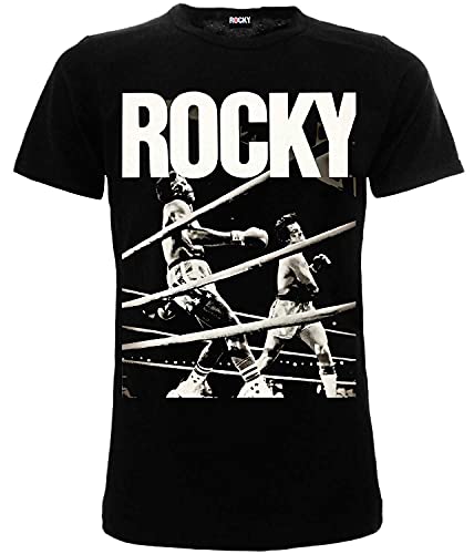 T-Shirt Rocky Original Balboa vs Apollo Sylvester Schwarz Herren T-Shirt, Schwarz M von Sabor srl