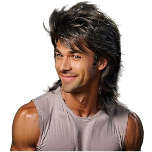 Schwarz Vokuhila Perücke 80er 70er Jahre Disco Party Männer Perücke Lange Locken Perücken für Männer Hippie Rocking 80er Jahre Them Party Cosplay Kostüm Canival Hitzebeständige Haarperücken Schwarz Vokuhila Perücke 80er 70er Jahre Disco Party Männer Perücke Lange Locken Perücken für Männer Hippie Rocking 80er Jahre Them Party Cosplay Kostüm Canival Hitzebeständige Haarperücken von Sabosi