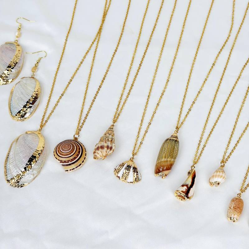 Beach Seashell Necklace/ Summer Boho Chain Ocean Necklaces/ Adjustable Seaside Necklaces Beach Seashell Necklace/ Summer Boho Chain Ocean Necklaces/ Adjustable Seaside Necklaces von SabriKsa
