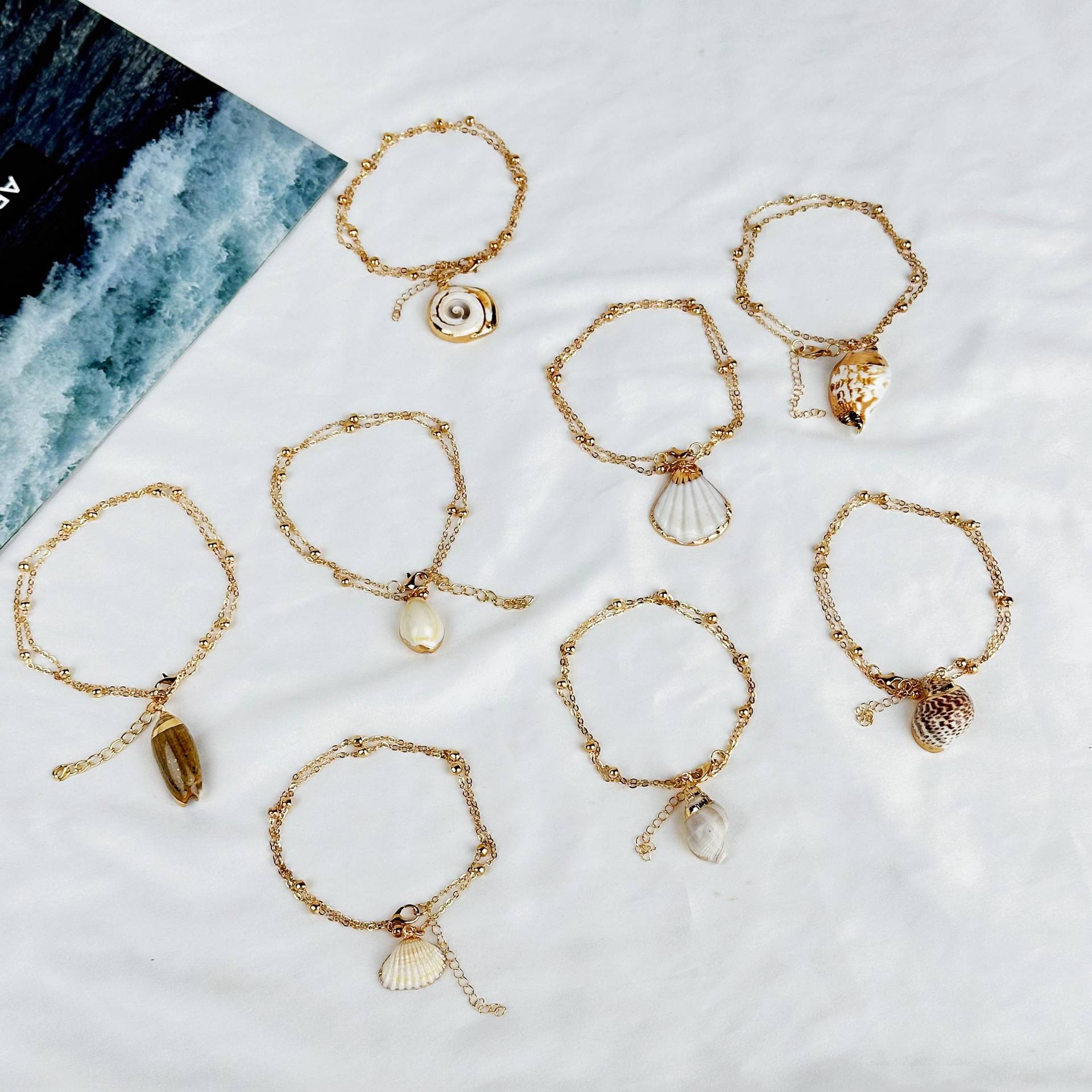 Natural Seashell Chain Anklet/ Ocean Charm Summer Adjustable Beach Seaside Anklet Natural Seashell Chain Anklet/ Ocean Charm Summer Adjustable Beach Seaside Anklet von SabriKsa