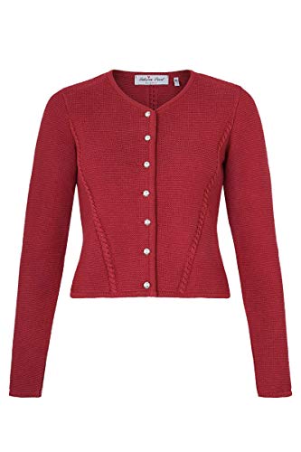 Sabrina Prexl Damen Dirndl-Jacke kurz mit Zopf rot, Rot, 40 von Sabrina Prexl