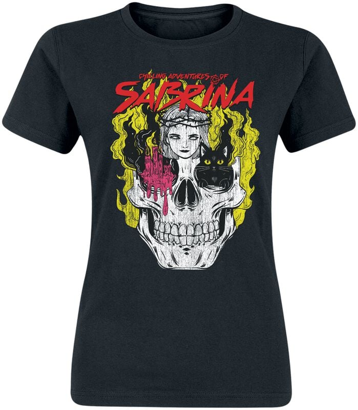 Sabrina The Chilling Adventures Of Sabrina Icon Skull T-Shirt schwarz in S von Sabrina