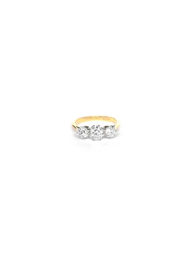 Frühes 20.jh. Drei-stein-Ring Aus Platin, Gold Und Diamanten | Herkunft England von SabrinaAntiqueJewels