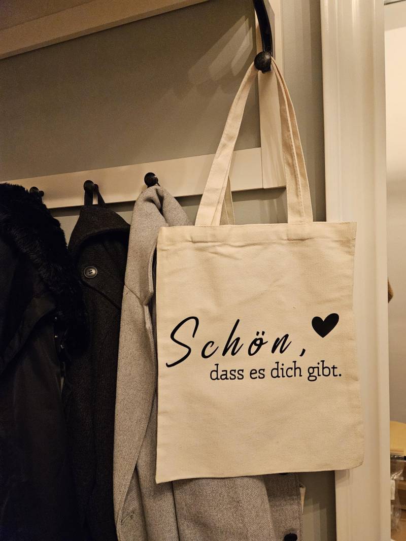 Tragetasche "Schön, Dass Es Dich Gibt" Mit Personalisierung von SabrinasHerzstuecke