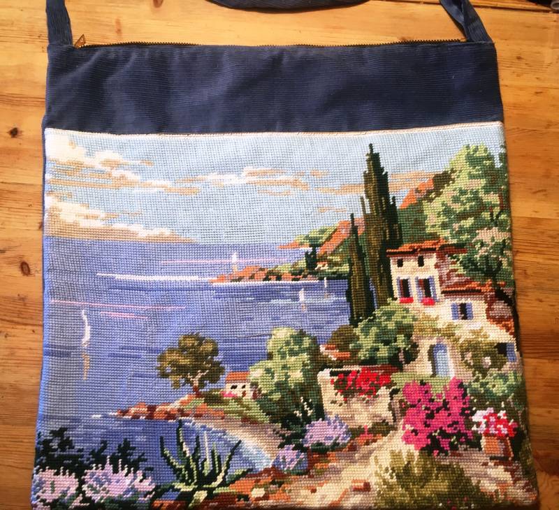 Große Tasche Aus Recyceltem Segeltuch von SacEmoiCreations