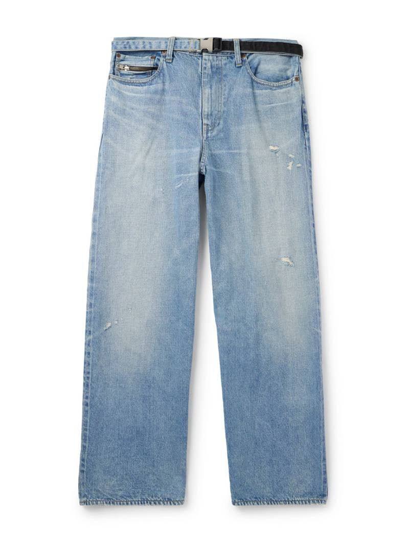 Sacai - BEYONDEXX Straight-Leg Belted Jeans - Men - Blue - 4 von Sacai