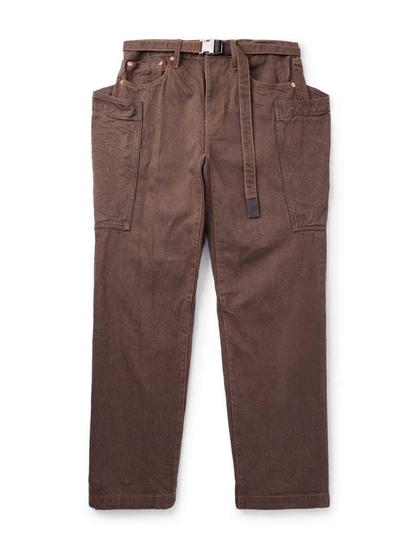 Sacai - Belted Straight-Leg Jeans - Men - Brown - 4 von Sacai