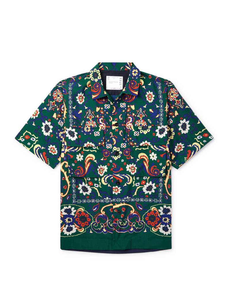 Sacai - Paisley-Print Shell Shirt - Men - Green - 4 von Sacai