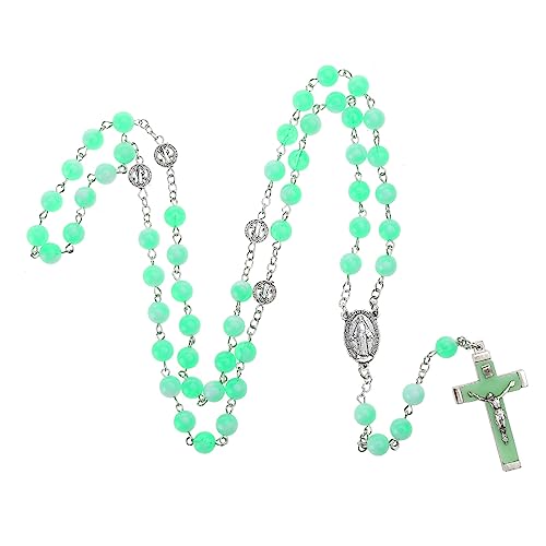 Saccgt Rosenkranz-Perlen, leuchtende nachtleuchtende Halskette, Katholizismus, religiöses Geschenk, Gebets-Legierung, Acryl Saccgt Rosenkranz-Perlen, leuchtende nachtleuchtende Halskette, Katholizismus, religiöses Geschenk, Gebets-Legierung, Acryl von Saccgt