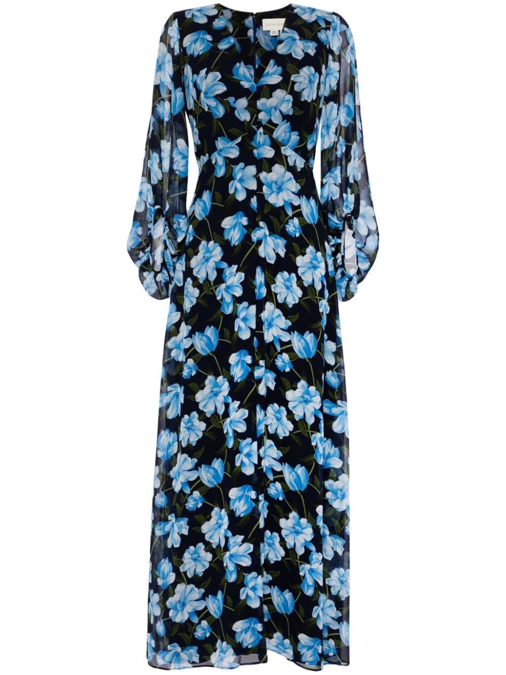 Sachin & Babi Jenny Abendkleid mit Blumen-Print - Blau von Sachin & Babi