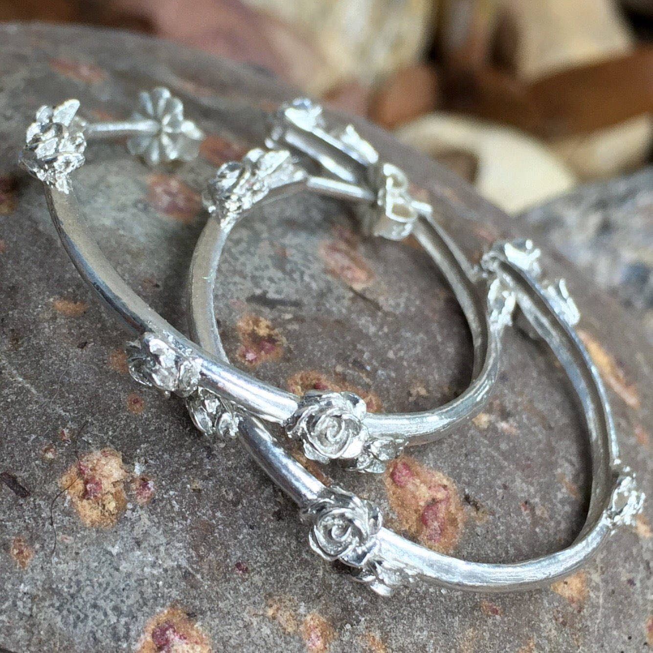 Rosen Creolen 925 Silber Rosen Creolen 925 Silber von SachsJewelry