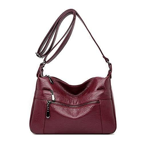 Damen Crossbody KleineHandtasche Kleine Geldbörse Weichem Leder Geldbörsen Schulter Hobo Umhängetasche mit Taschen von Sacmill