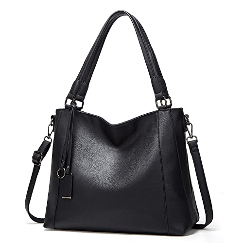 Sacmill Damen Handtasche Shopper Groß Leder Umhängetasche Leichte Elegant Damen Tasche für Business/Schule/Einkauf von Sacmill