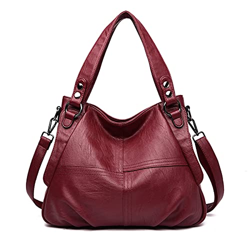 Sacmill Damen Handtasche Große Leder Damenhandtasche Umhängetaschen Designer Schultertasche Hobo Tasche von Sacmill