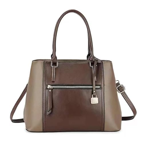 Sacmill Damen Hobo Schultertasche Leder Tasche mit Schultergurt Umhängetasche Handtasche für Büro Täglich Gebrauch von Sacmill