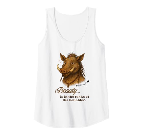 Damen Warthog Mudwhiff SAGT, DASS Schönheit in den Stoßzähnen des Betrachters liegt Tank Top Damen Warthog Mudwhiff SAGT, DASS Schönheit in den Stoßzähnen des Betrachters liegt Tank Top von Sacred Mischief