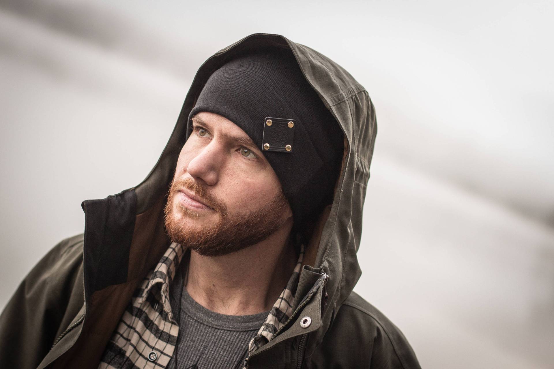 Sacred Geometry Beanie ~ Organisch Hergestellt in Den Usa. Schwarz Und Gold von SacredStateDesign