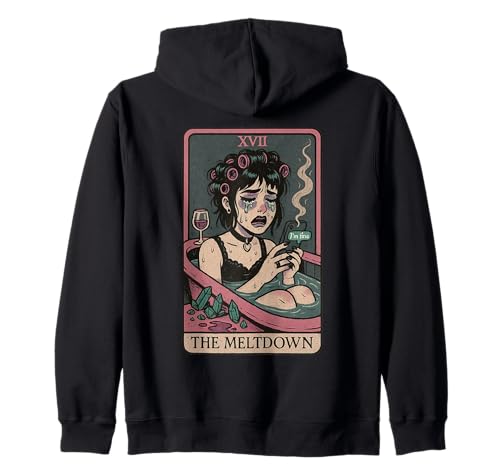 The Meltdown Tarot-Weinbadewanne Mädchen Design Kapuzenjacke von Sad B Sanctuary