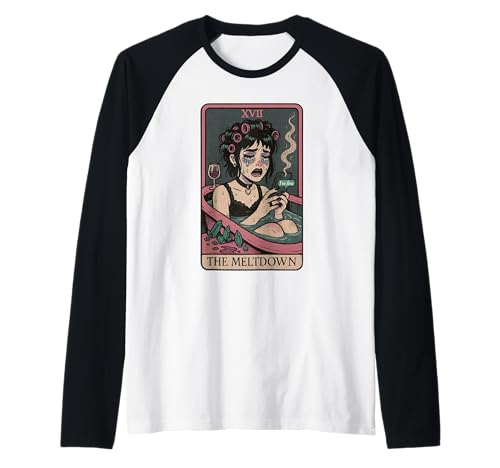 The Meltdown Tarot-Weinbadewanne Mädchen Design Raglan von Sad B Sanctuary