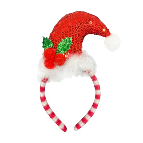 Saddgo Festliches Weihnachtsmann-Stirnband, Mistelzweig-Haarband, Weihnachtsmann-Stirnband für Halloween, Cosplay, Zubehör, Weihnachts-Stirnbänder für Frauen von Saddgo