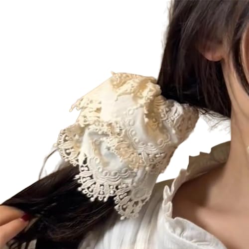 Saddgo Große Spitzen-Haargummis für Frauen, elastische Haargummis, Pferdeschwanz-Halter, modisch, französischer Stil von Saddgo