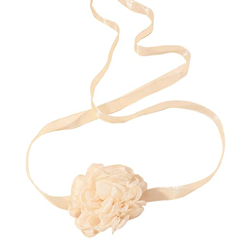 Saddgo Halskette mit großer Blume, langer Riemen, Halsband, Temperament, Halsband, Schmuck, Schlüsselbeinkette von Saddgo