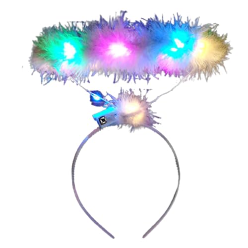 Saddgo LED-Engelsflügel-Halo-Stirnband, Haarreif, leuchtende Stirnbänder für Damen, Unisex, Karneval, Party, Fotografie, Zubehör, leuchtendes Stirnband für Erwachsene, leuchtendes Stirnband für von Saddgo