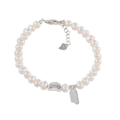 Saddgo Verstellbares Armband, barocke Perlen, Herz-Perlen, Handkette, für Paare, Armreifen, stilvolles Schmuckgeschenk für Frauen und Mädchen von Saddgo