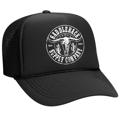 Saddleback Supply Trucker-Hut-Kollektion aus Schaumstoff, Schwarz / Desert Skull Logo, Einheitsgröße von Saddleback Supply
