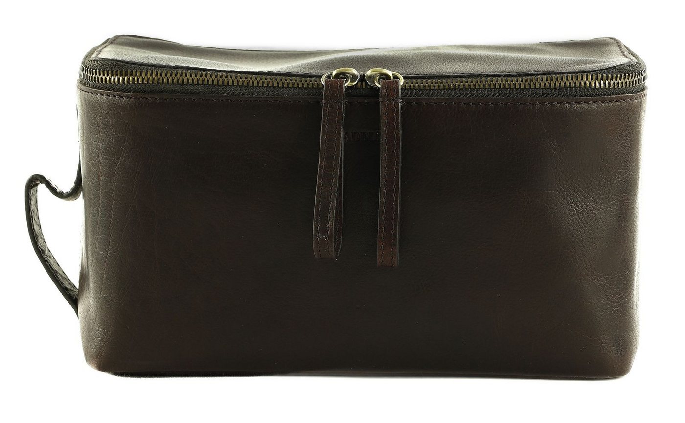 Saddler Kulturbeutel, aus echtem Rindsleder von Saddler
