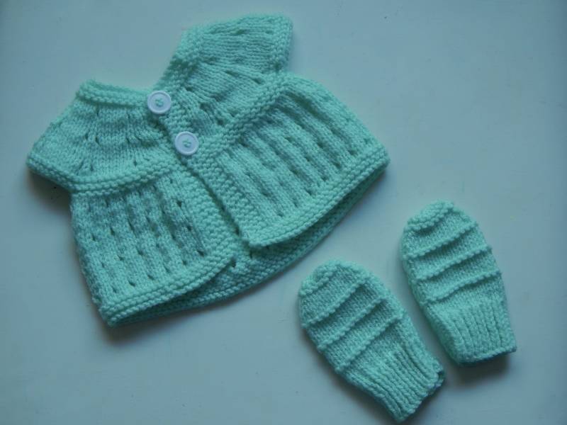 Neugeborenes Baby /Jade Strickjacke Und Handschuhe Set/ Gr. 00000 Neugeborenes Baby /Jade Strickjacke Und Handschuhe Set/ Gr. 00000 von Sadies2nds