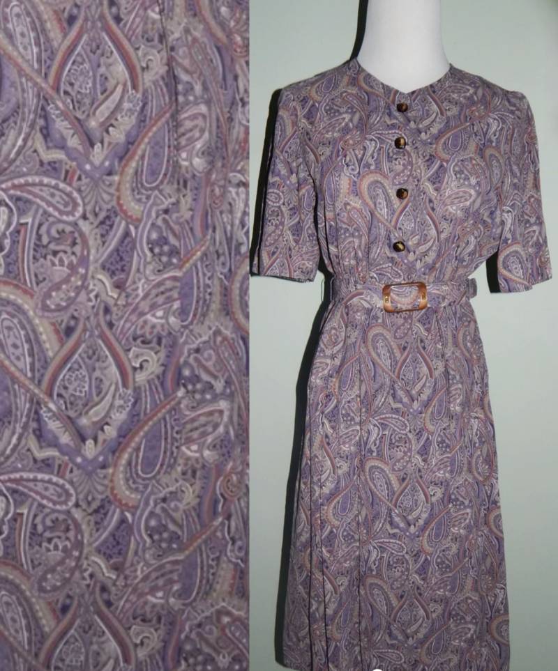 Vintage 1970's Paisley Kleid Gr.42 von Sadies2nds