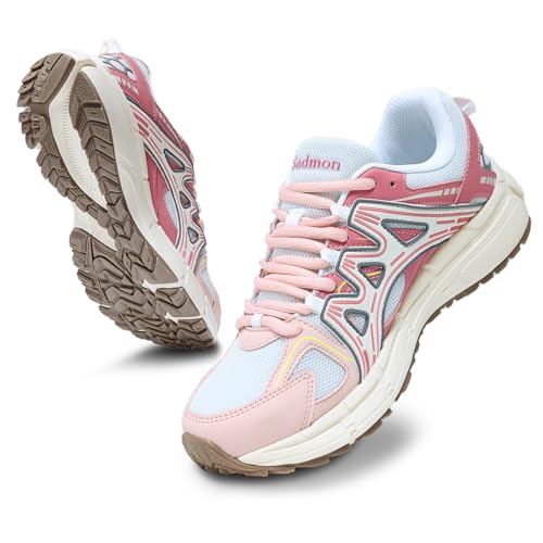 Damen Sneaker Running Tennis Schuhe rutschfeste Arbeitsschuhe Wanderschuhe Schwanz Laufschuhe, Pink - Retro Pink, 38.5 EU von Sadmon