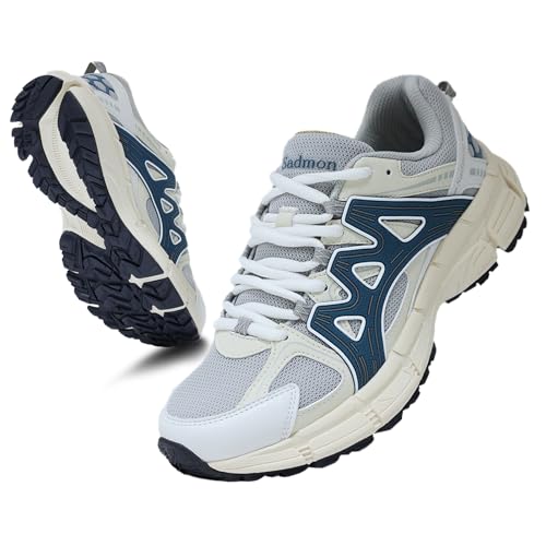 Damen Sneaker Running Tennis Schuhe rutschfeste Arbeitsschuhe Wanderschuhe Schwanz Laufschuhe, Retro Gelb, 37 EU von Sadmon