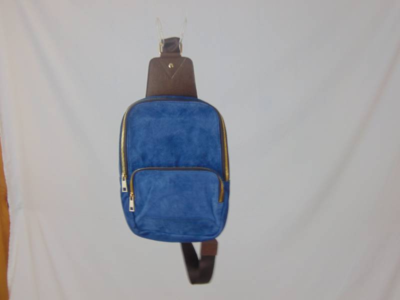 Blaue Wildleder Umhängetasche, Fanny Pack Für Frauen, Männer, Handgemachte von Sadour