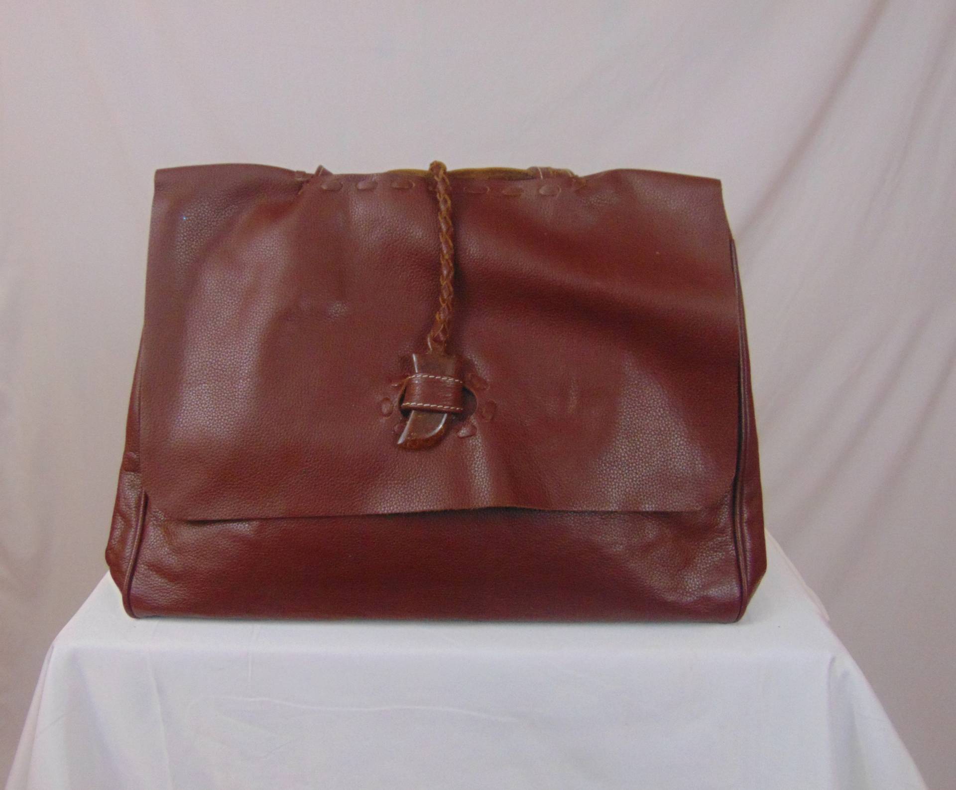 Braune Kora Tragetasche, Tote, Mittlere Top Griff Tasche, Schultertasche, Braunes Leder, Geschenke Für Sie, Schloss von Sadour