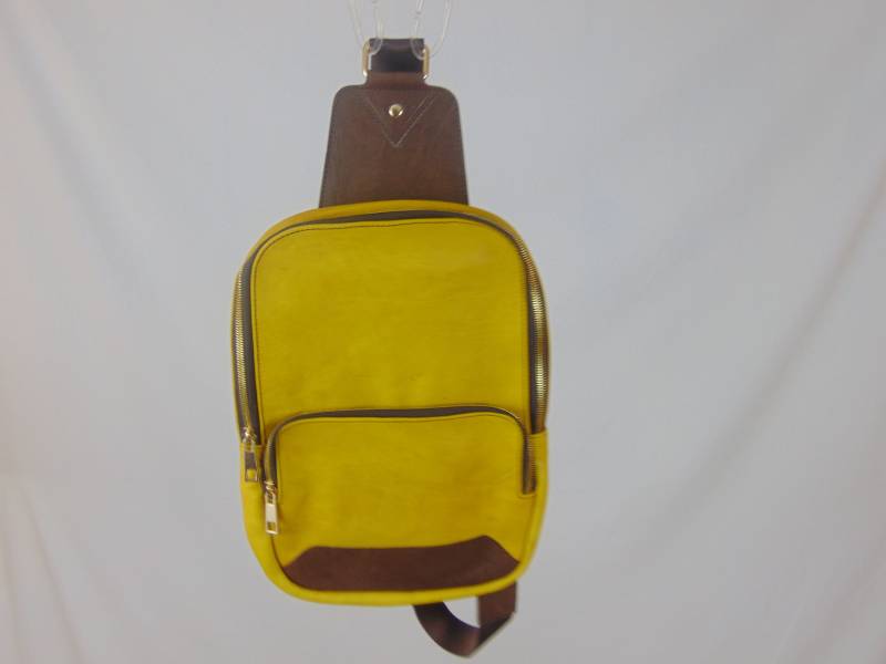 Gelbe Leder Umhängetasche, Fanny Pack Für Frauen, Handgefertigte von Sadour