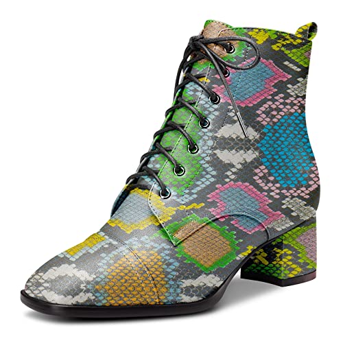 Saekcted Damen Chunky Blockabsatz Niedrige Kitten Absatz Heel Eckige Zehenkappe Stiefeletten Schnüren Schnürung Reißverschluss Stiefel Mehrfarbig 39 EU Saekcted Damen Chunky Blockabsatz Niedrige Kitten Absatz Heel Eckige Zehenkappe Stiefeletten Schnüren Schnürung Reißverschluss Stiefel Mehrfarbig 39 EU von Saekcted