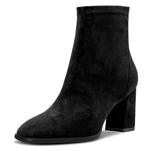 Saekcted Damen Hoher High Chunky Blockabsatz Absatz Heel Geschlossene Eckige Zehenkappe Stiefeletten Slip-on Klassisch Reißverschluss 7.5 CM Heels Schuhe Schwarz 37 EU Saekcted Damen Hoher High Chunky Blockabsatz Absatz Heel Geschlossene Eckige Zehenkappe Stiefeletten Slip-on Klassisch Reißverschluss 7.5 CM Heels Schuhe Schwarz 37 EU von Saekcted