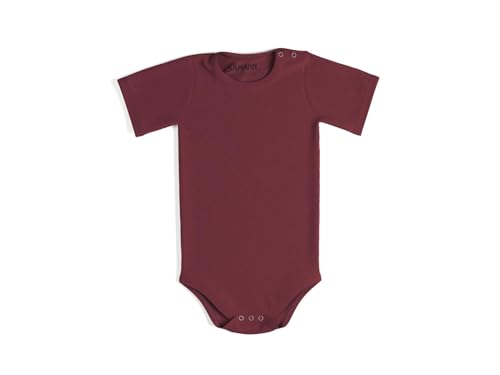 Sämann Baby Body mit Druckknopf kurzarm aus 100% Bio Baumwolle gerippt Raspberry | Größe 6-9 Monate von Sämann