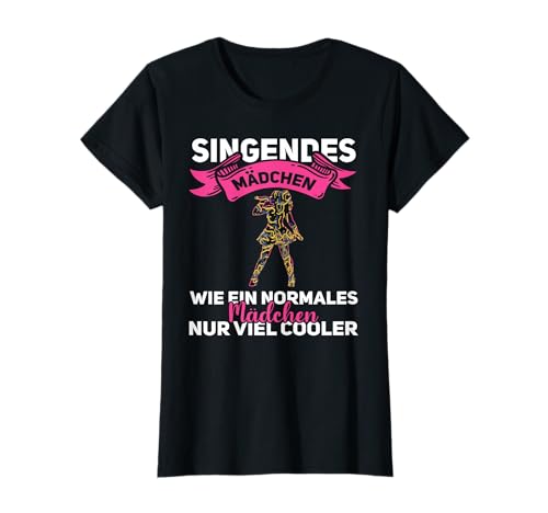 Singen Sängerin Gesangsunterricht Mädchen Sängerin T-Shirt von Sängerin Geschenke, Frauen Mikrofon Zubehör