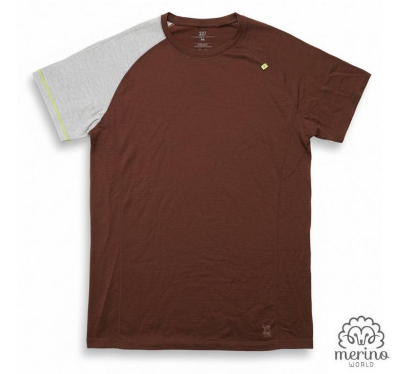 Sätila of Sweden T-Shirt 2117 of Sweden - Herren Merino T-Shirt Ullanger 180, rum raisin von Sätila of Sweden